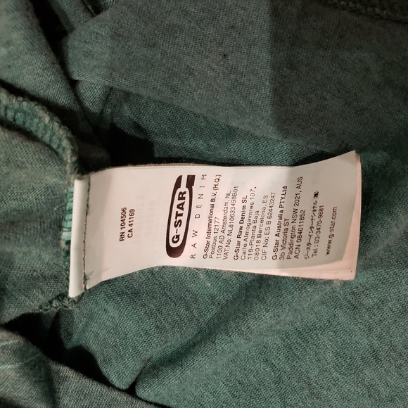 Men's G-Star Green Logo T-Shirt - Size Medium - Picture 5 of 5